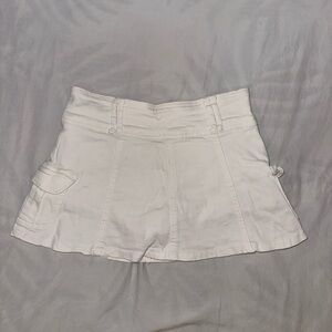 White miniskirt with safety shorts
